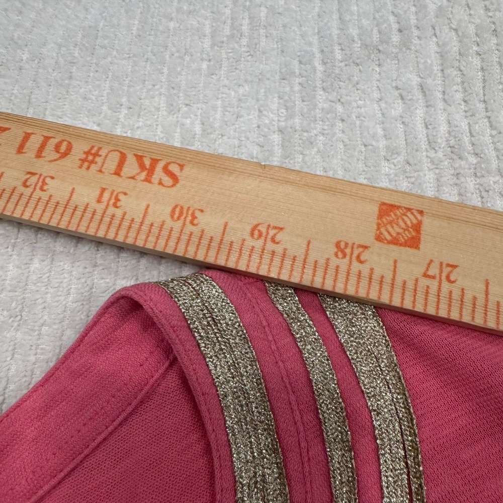 Lilly Pulitzer Pink Cotton Gold Soutache Embroidery Tunic Top Long Sleeve Small - Picture 4 of 9